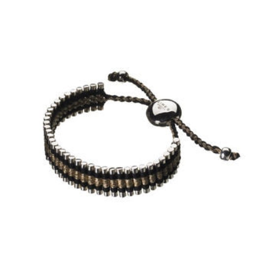 London Black and Gold Friendship Bracelet