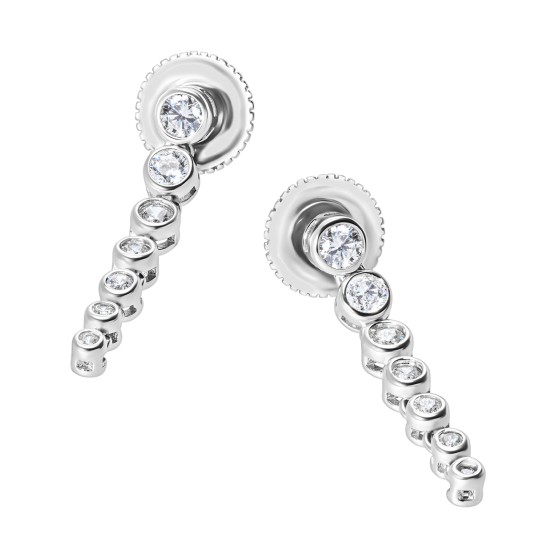 CARAT* Baby Quentin White Gold Plated Drop Ladies Earrings CE925W-QUEN-BABY