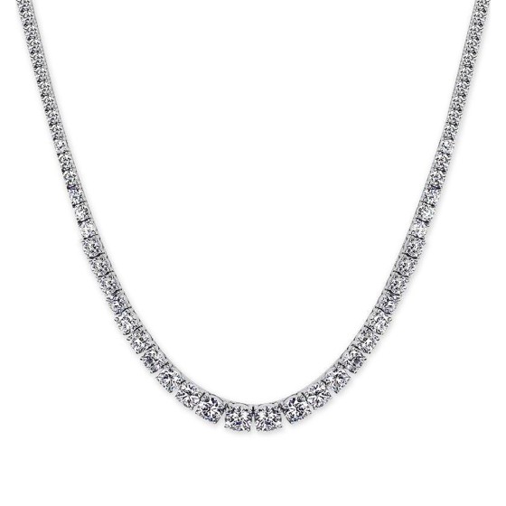 Carat* London Taryn Silver Cubic Zirconia Gradient Necklace CN925W-TARY