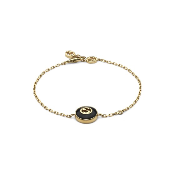 Gucci Interlocking 18ct Gold Bracelet YBA786556001 - Size Small