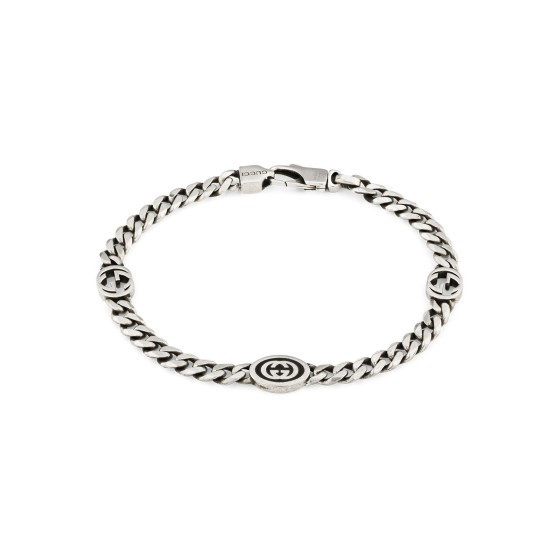 Gucci Intrelocking Aria Silver Jewellery Unisex Silver Bracelet YBA678660001