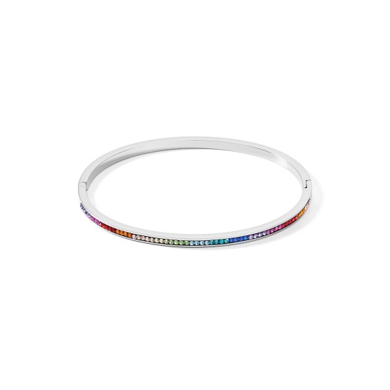 Coeur De Lion Multi-Coloured Pavé Crystal Bangle 0129331517