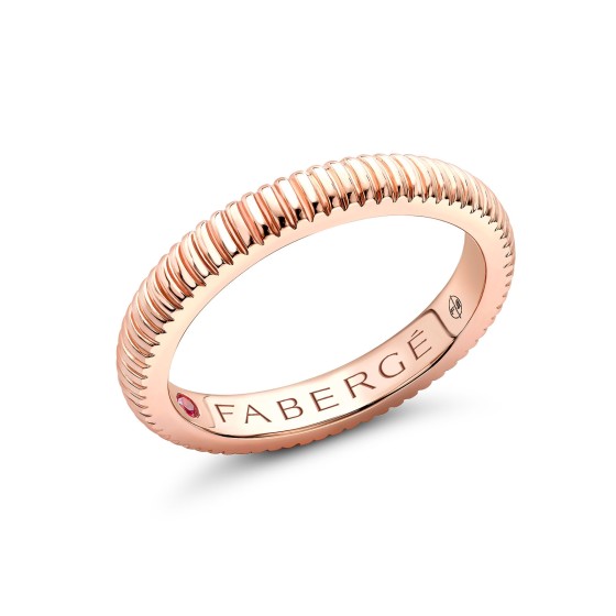 Faberg&eacute; Colours of Love Rose Gold Fluted Ring 1608RG1749/82