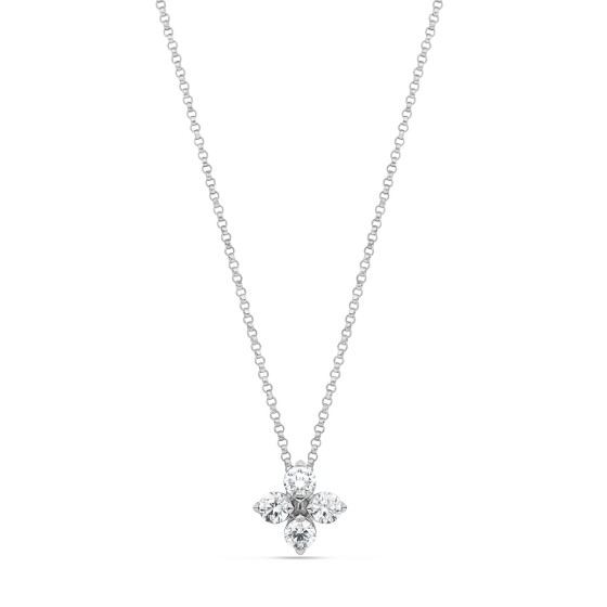 Roberto Coin Love in Verona 0.67ct Diamond Flower Pendant Necklace