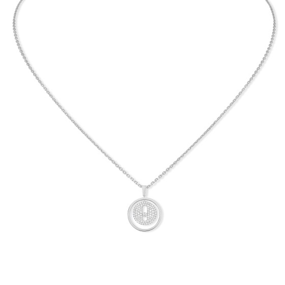 Messika Lucky Move PM Pavé White Gold 0.20ct Diamond Necklace 07397-WG