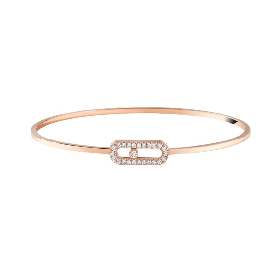 Messika Move Uno Pavé Flex Rose Gold 0.18ct Diamond Bangle 11134-RG