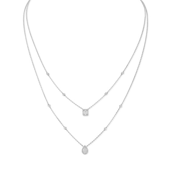 Messika My Twin 2 Rows 18ct White Gold 0.76ct Diamond Necklace 06506-WG