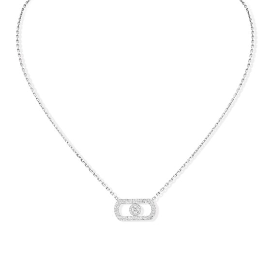 So Move 18ct White Gold Pavé 0.65ct Diamond Necklace 12945-WG