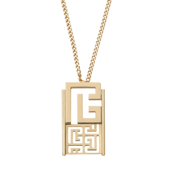 Balmain 18ct Yellow Gold Labyrinth Frieze Pendant ABAJ02NL00001