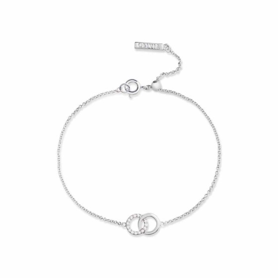 Olivia Burton Bejewelled Interlink Silver Bracelet Front