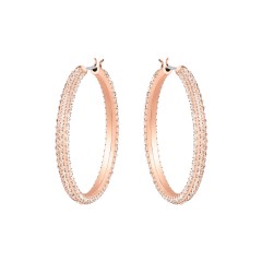 Swarovski Stone Rose Gold Plated Crystal Hoop Earrings 5383938