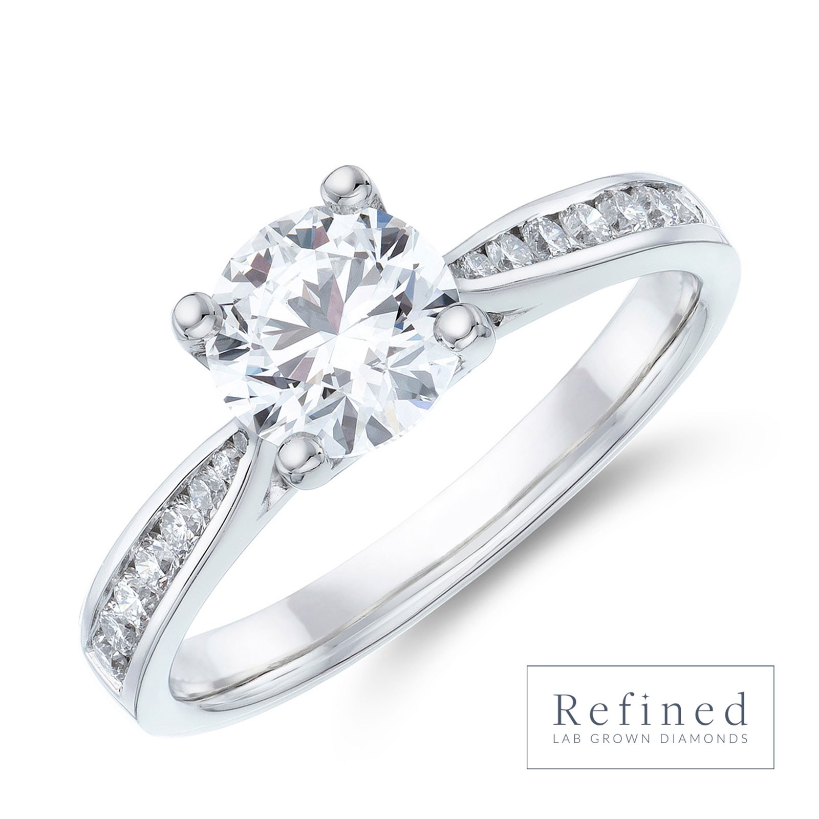 Platinum Round Brilliant 1.00ct Lab Grown Diamond Solitaire Ring