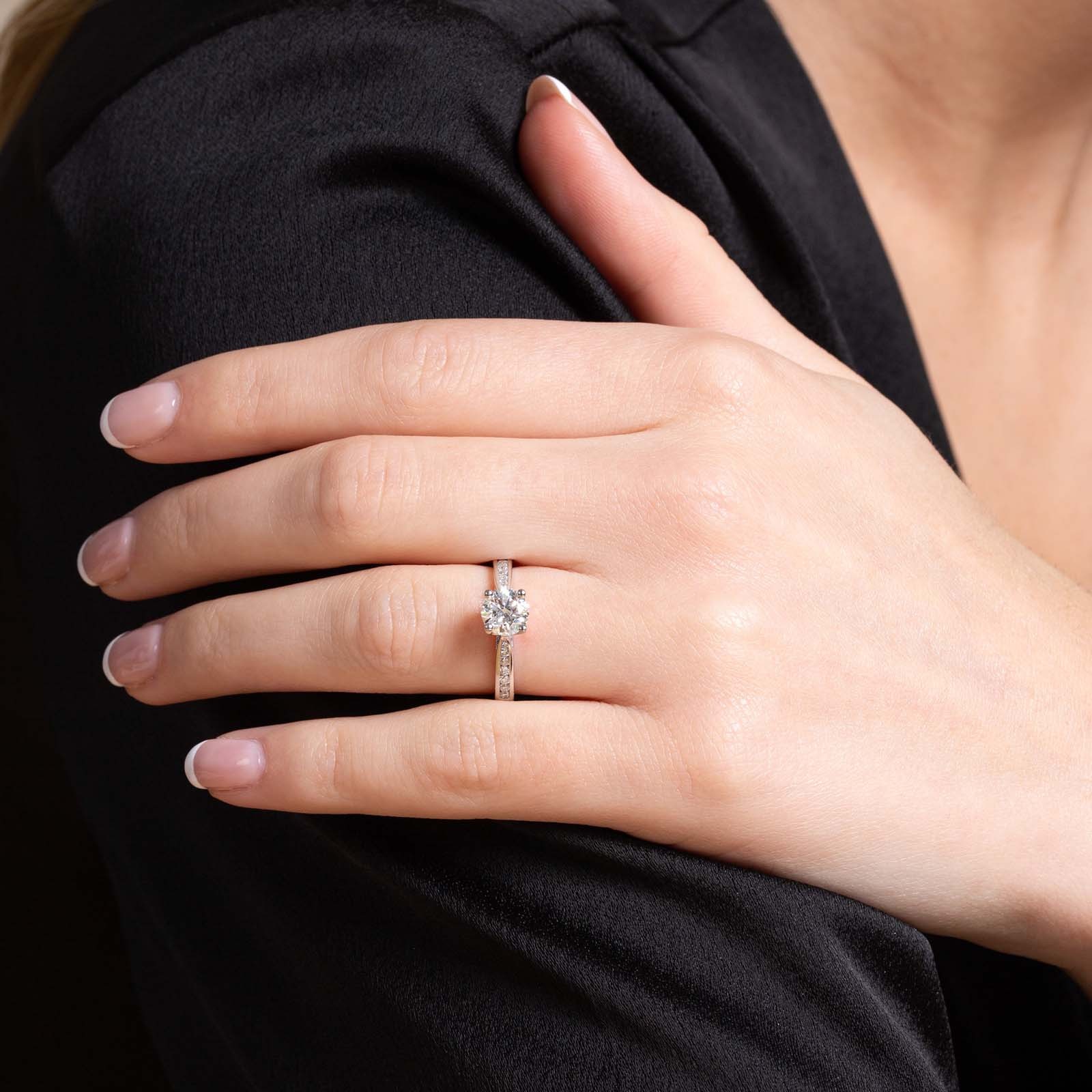 Platinum Round Brilliant Lab Grown Diamond Solitaire Ring