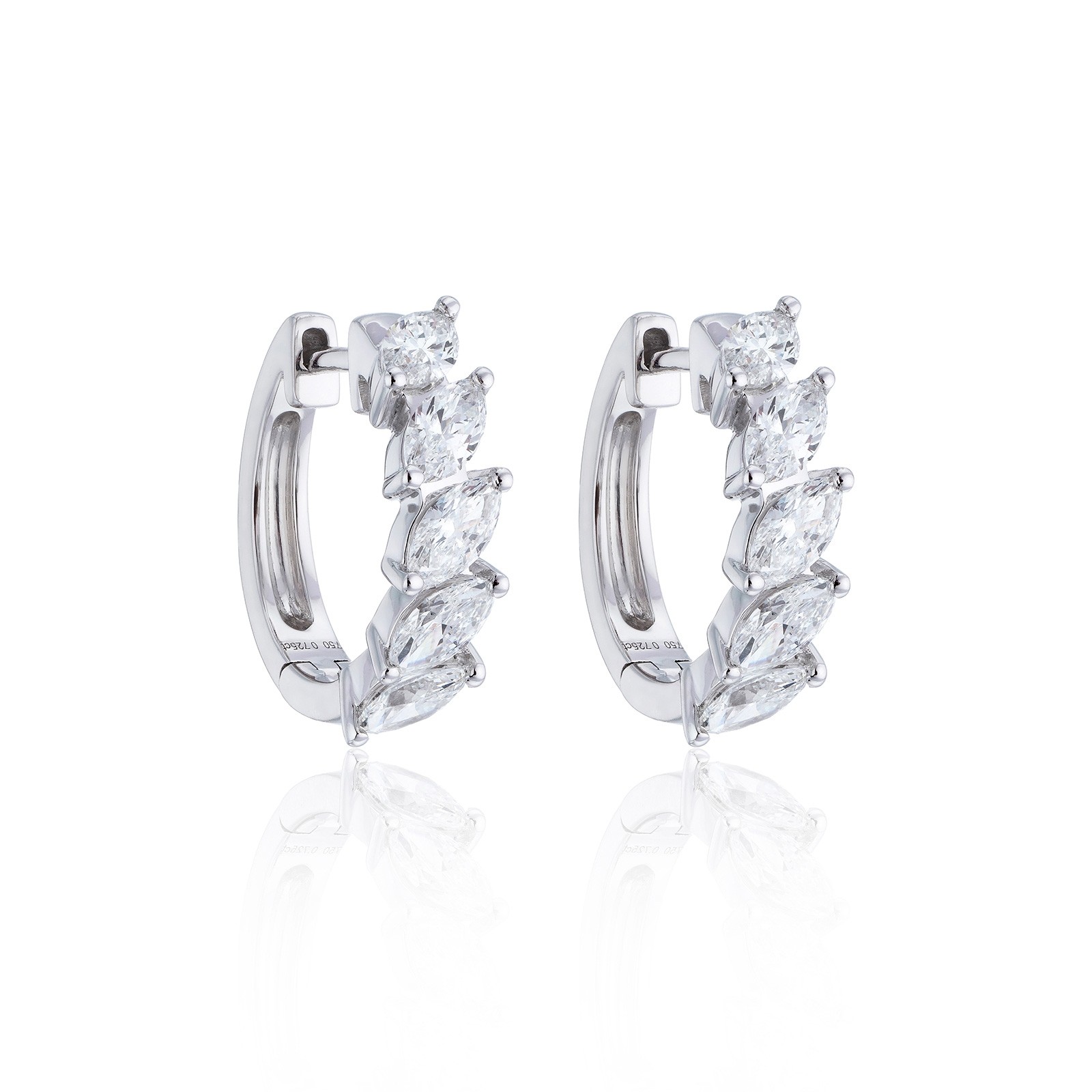 Fana Modern Marquise Hoop Earrings ER4975-14kt-Rose | Castle Couture Fine  Jewelry | Manalapan, NJ