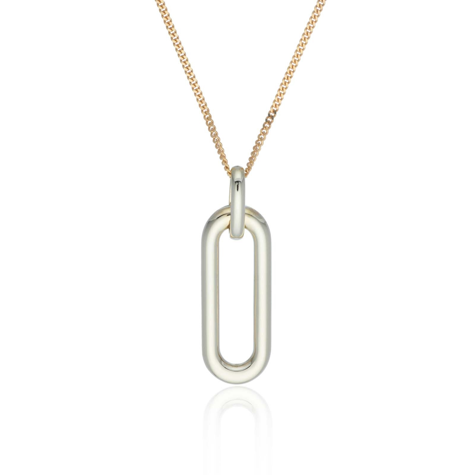 GOLD V CHAIN HERRINGBONE NECKLACE - Gem