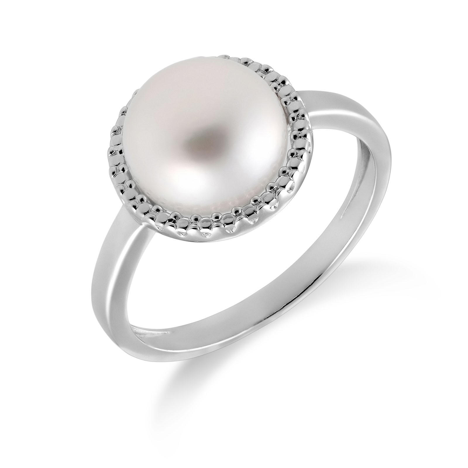 Pearl Ring 9ct White Gold main image 0