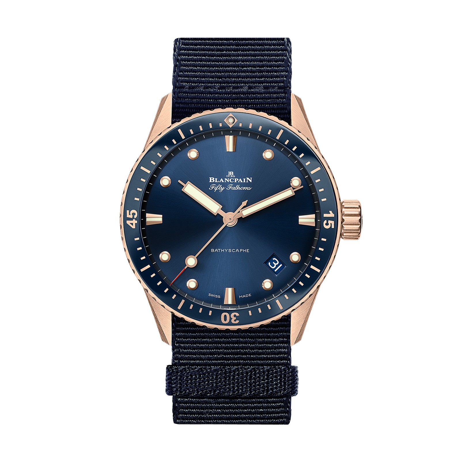 Blancpain Fifty Fathoms Bathyscaphe Automatic Mens Watch 5000