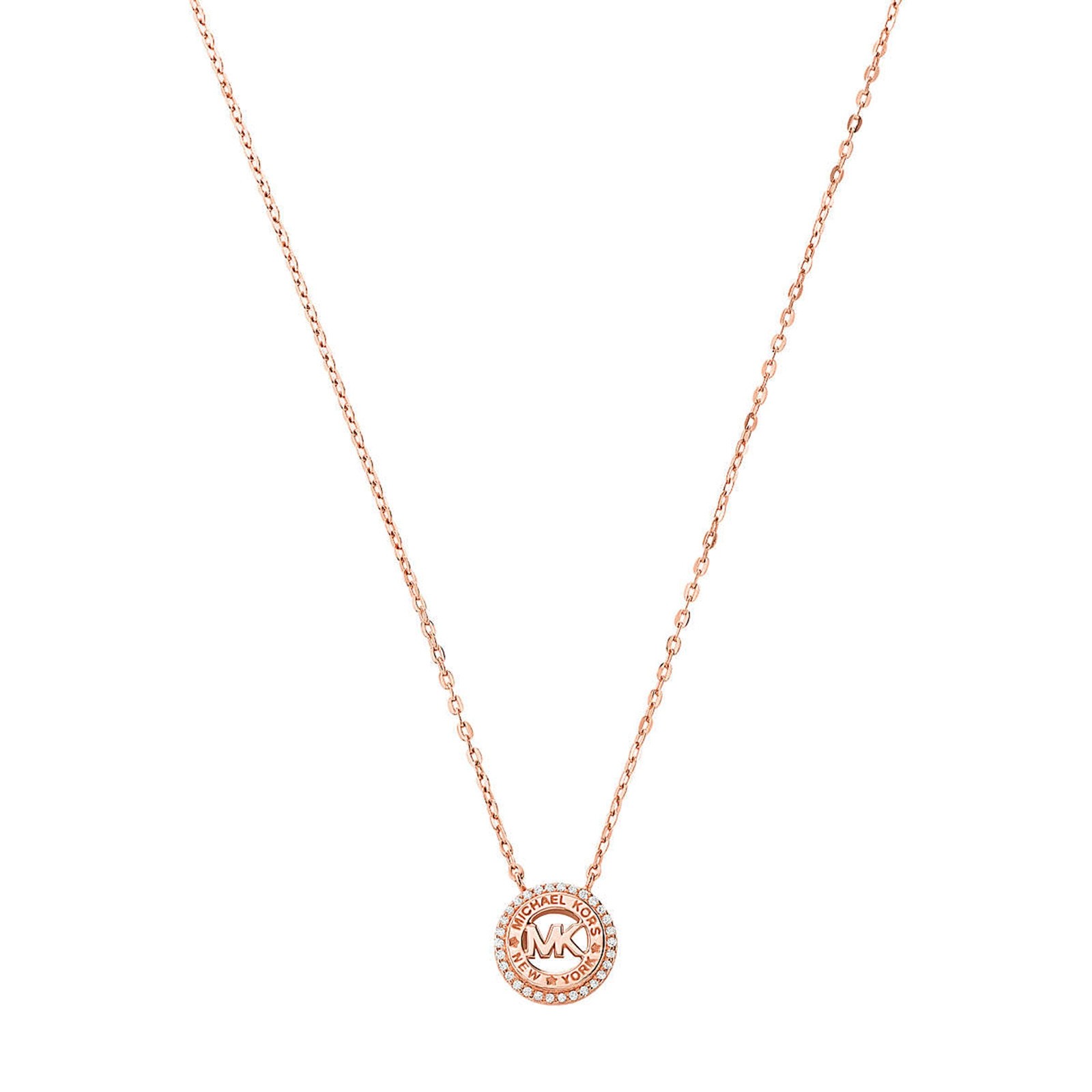 Michael Kors Jewellery Michael Kors Premium 14K Rose Gold Plated Sterling  Silver MK Necklace  Necklaces from Faith Jewellers UK