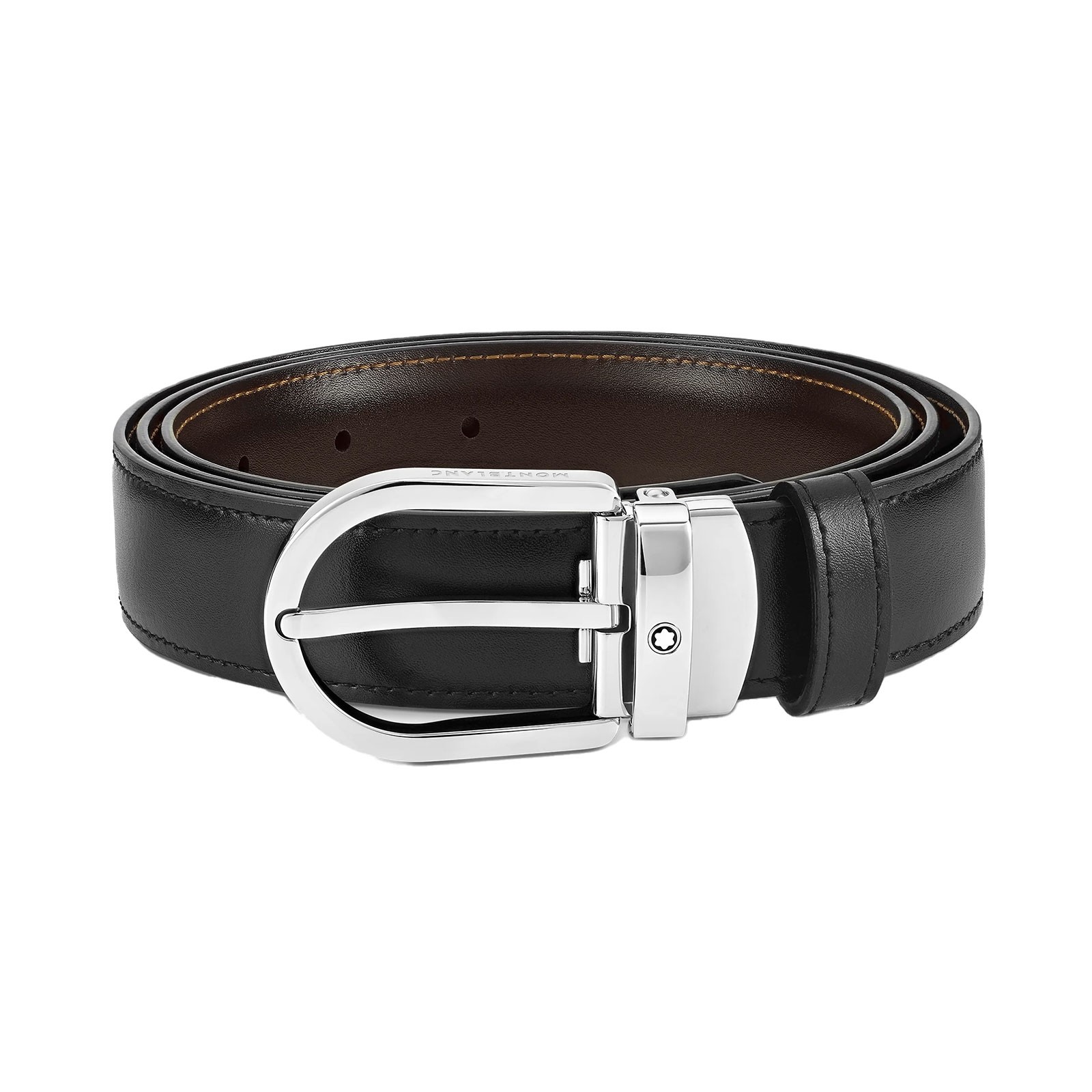 ブラック レザーベルト、35 mm - 高級ベルト – Montblanc® JP