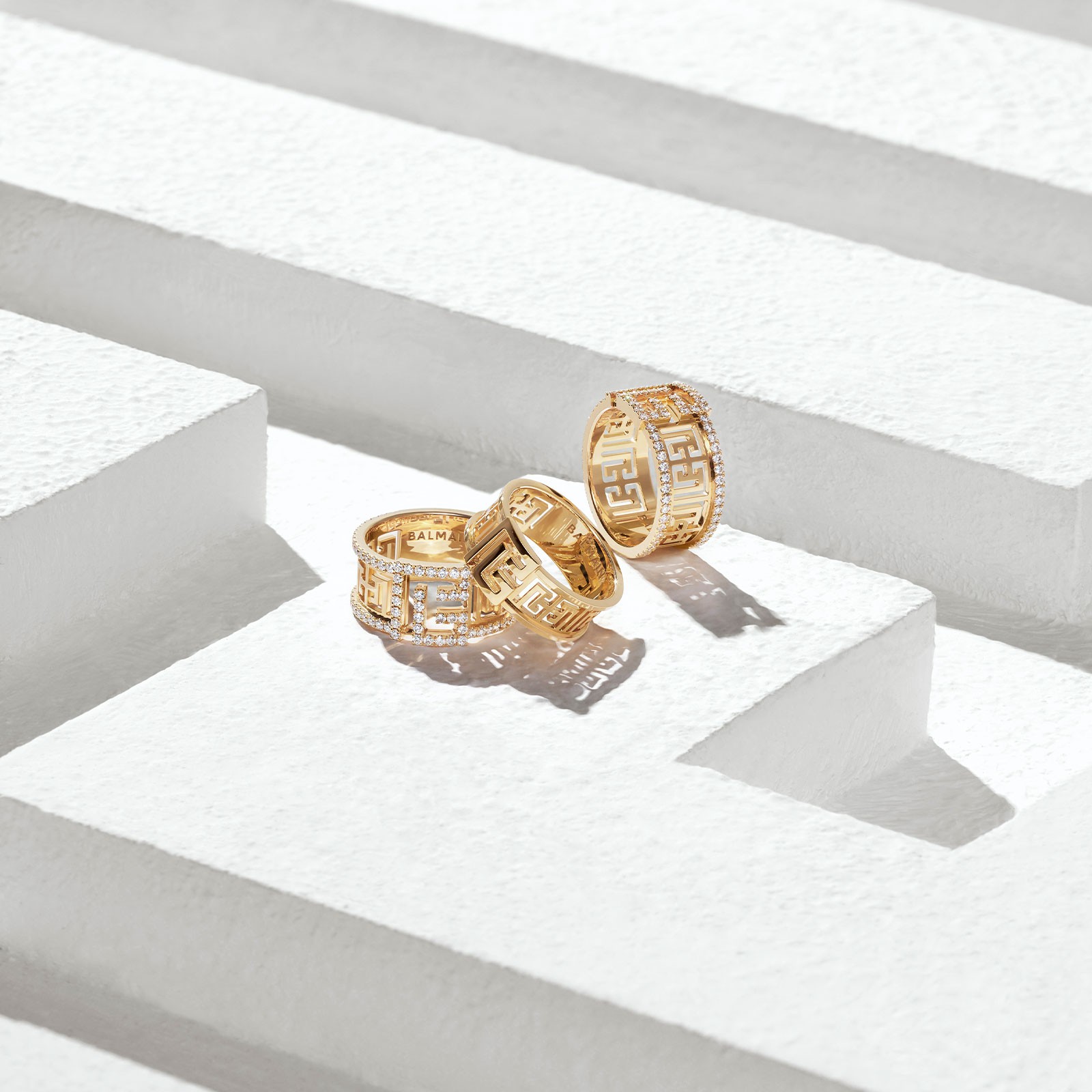 Balmain Rings Balmain 18ct Yellow Gold Labyrinth Frieze Ring ABAJ02RG00001