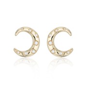 18ct Yellow Gold Round Brilliant 0.42ct Diamond Open Circle Earrings
