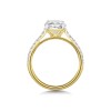 18ct Yellow Gold Lab Grown 2.25ct Round Brilliant Diamond Shoulders Ring