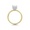 18ct Yellow Gold Lab Grown 1.00ct Emerald Cut Hidden Halo Solitaire Ring