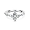 9ct White Gold Brilliant Cut Diamond 0.73ct Cluster Ring