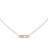 Messika Baby Move Rose Gold 0.15ct Diamond Necklace 04323-RG