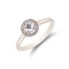 18ct Yellow Gold Brilliant Cut 0.33ct Diamond Halo Ring
