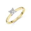 18ct Yellow Gold Princess Cut 0.60ct Diamond Solitaire Ring