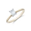 18ct Yellow Gold Emerald Cut 0.50ct Diamond Solitaire Ring