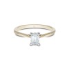 18ct Yellow Gold Emerald Cut 0.50ct Diamond Solitaire Ring