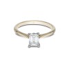 18ct Yellow Gold Emerald Cut 0.75ct Diamond Solitaire Ring