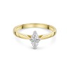 18ct Yellow Gold Marquise 0.40ct Diamond Solitaire Ring