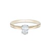 18ct Yellow Gold Oval Cut 0.50ct Diamond Solitaire Ring