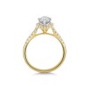 18ct Yellow Gold Pear Cut 1.10ct Diamond Halo Solitaire Ring