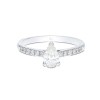 Platinum Pear Cut 0.75ct Diamond Solitaire Ring
