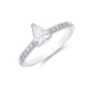Platinum Pear Cut 0.75ct Diamond Solitaire Ring