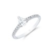 18ct White Gold Pear Cut 0.60ct Diamond Solitaire Ring