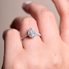Platinum Pear Cut 0.70ct Diamond Halo Ring