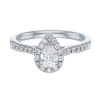 Platinum Pear Cut 0.70ct Diamond Halo Ring