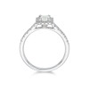 Platinum Emerald Cut 0.80ct Diamond Halo Ring