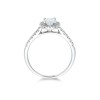 Platinum Oval Cut 0.75ct Diamond Halo Ring