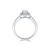 Platinum Oval Cut 0.75ct Diamond Halo Ring