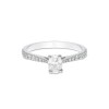 Platinum Oval Cut 0.50ct Diamond Solitaire Ring