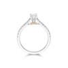 Platinum Oval Cut 0.50ct Diamond Solitaire Ring