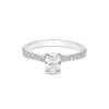 Platinum Oval Cut 0.75ct Diamond Solitaire Ring