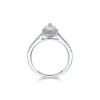 Platinum Marquise Cut 0.90ct Diamond Halo Ring