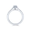 Platinum Marquise Cut 0.60ct Diamond Halo Solitaire Ring